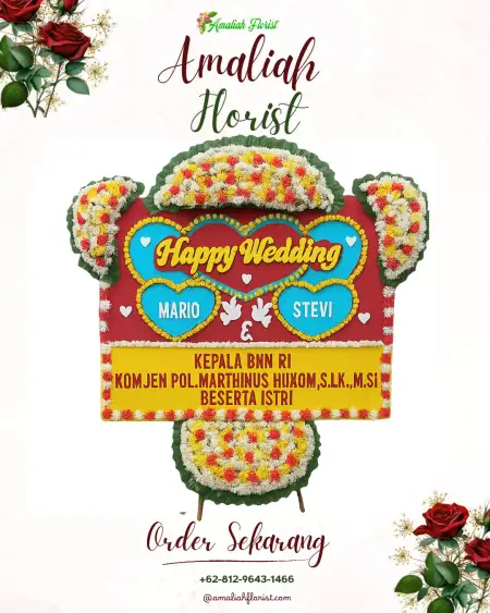 Papan Bunga Pernikahan Palupi